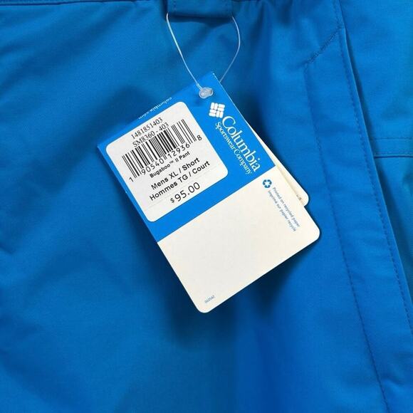 NWT Columbia Blue Men Bugaboo Insulated Ski Pant size XL Short Waterproof $95 - Picture 4 of 12